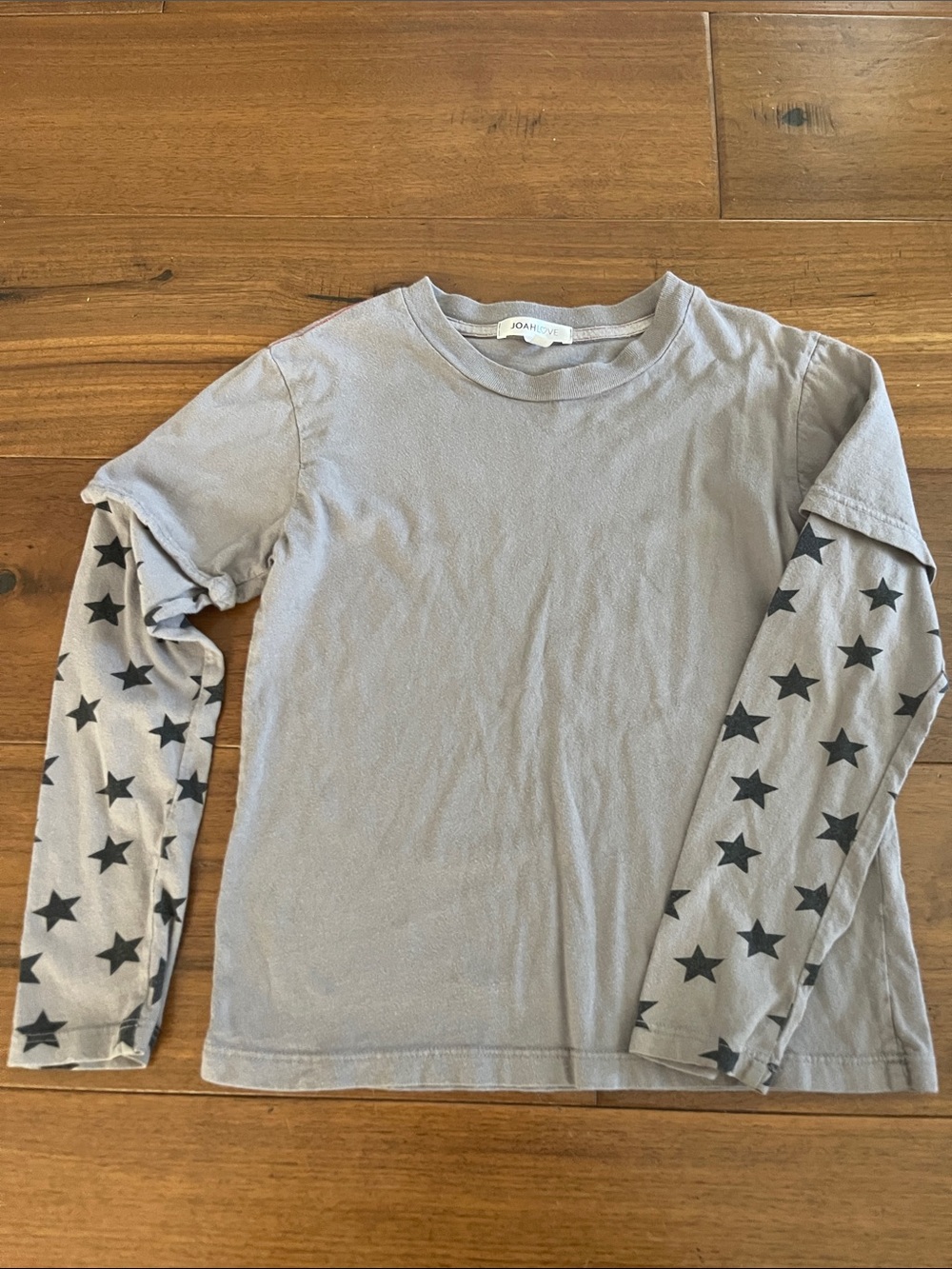 Kids Layered Star Long-Sleeve Tee - Gray- Flaw noted image